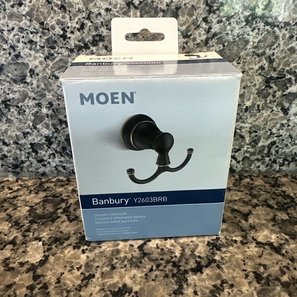 MOEN Banbury Double Robe Hook in Mediterranean Bronze Y2603BRB